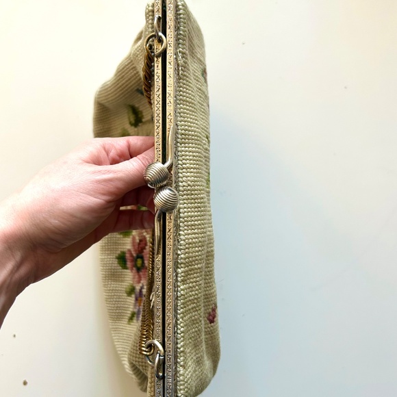 Vintage hand done Needlepoint Purse – Christine Custom Bags (Detroit, MI) Bunny - Picture 6 of 16